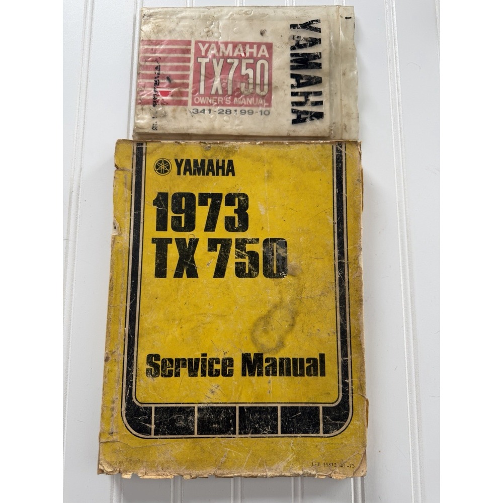 1973‎ Yamaha TX 750 Original Service Manual Book With Owners Manual